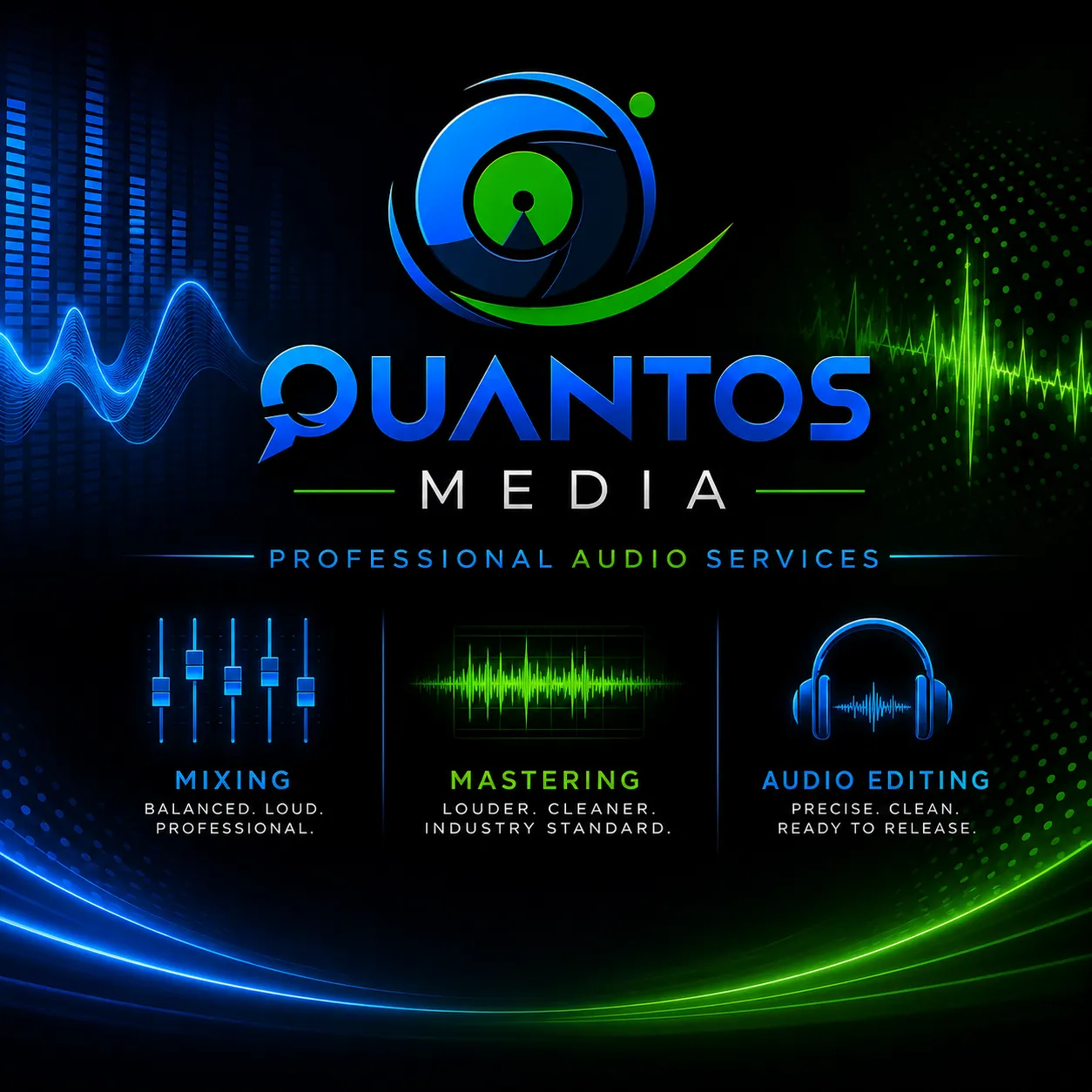 Audio recording, mixing and mastering at Quantos Media